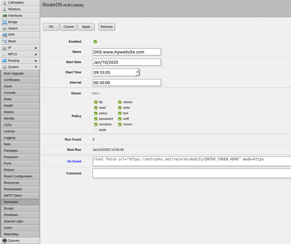 Mikrotik отключить ipv6 dns