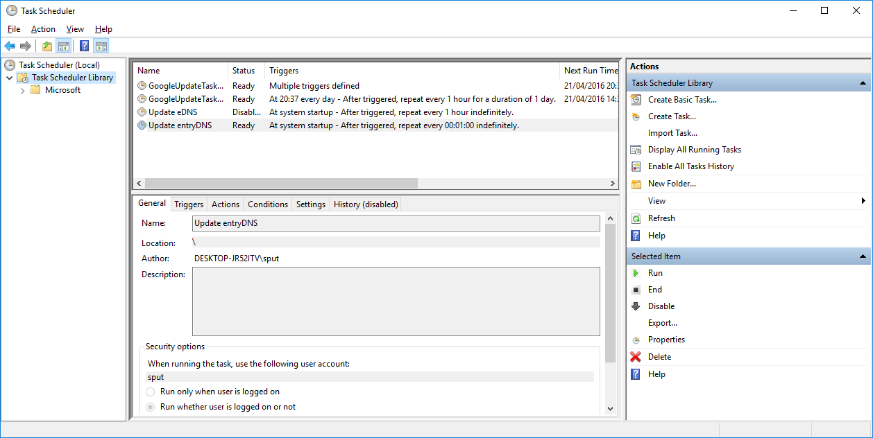 dyn updater dns addresses